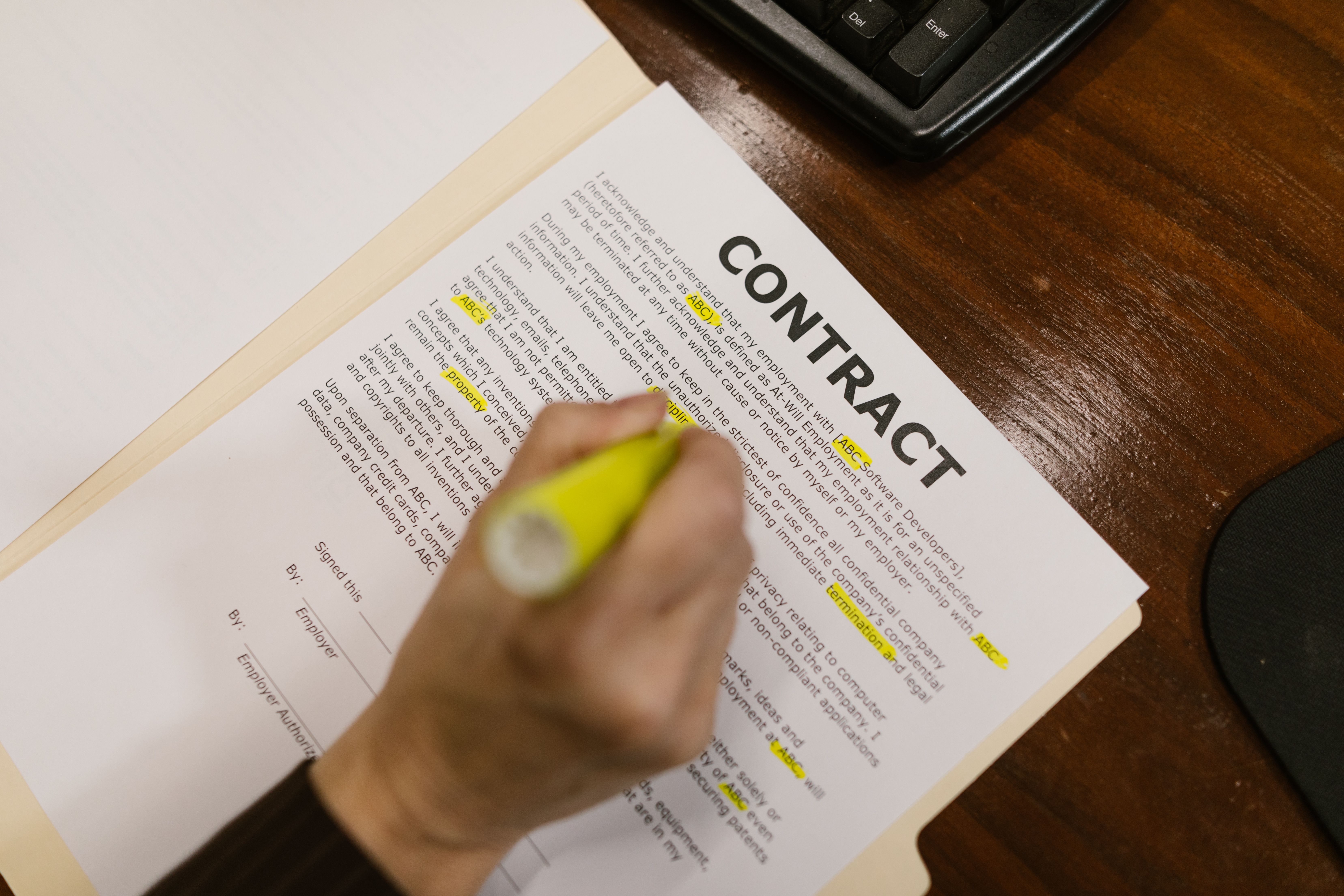 business party considering termination of acquisition agreement